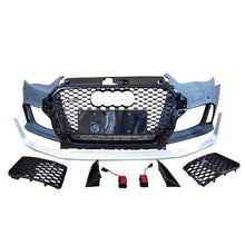 Load image into Gallery viewer, RS style front bumper conversion kit for Audi A3/S3 2014-2016 complete with grilles