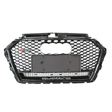 Load image into Gallery viewer, RS3 Style Grille Front Honeycomb Full Mesh Quattro Grille for Audi A3 S3 8V5 2017-2019
